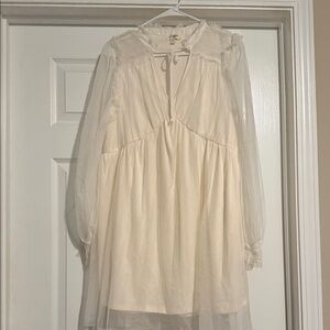 Elegant Sheer White Dress